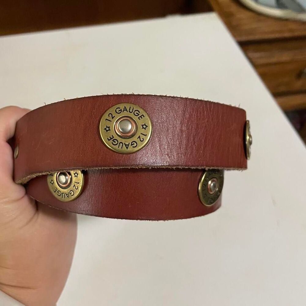 Nocona Men's Brown and Burgundy Belt